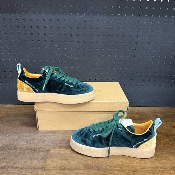 Used W/ Box! Women's Steve Madden Tucker Emerald Green Platform Sneakers Size 6 - Picture 2 of 5